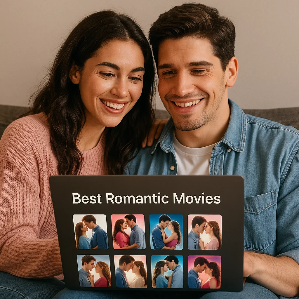 una coppia innamorata cerca i migliori film romantici